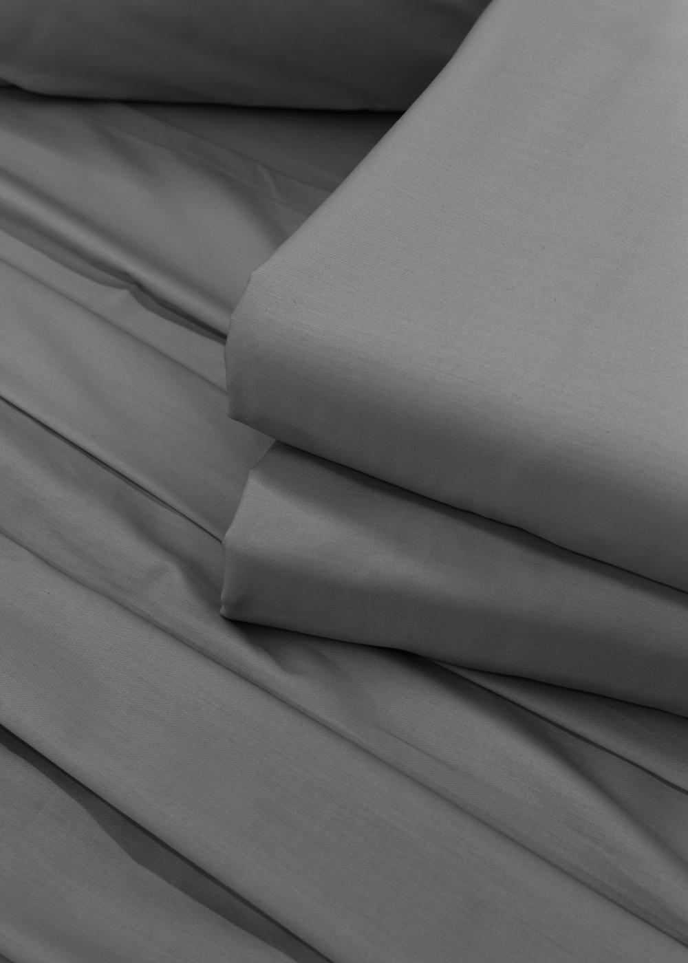 Cotton 200TC Charcoal Flat Sheet