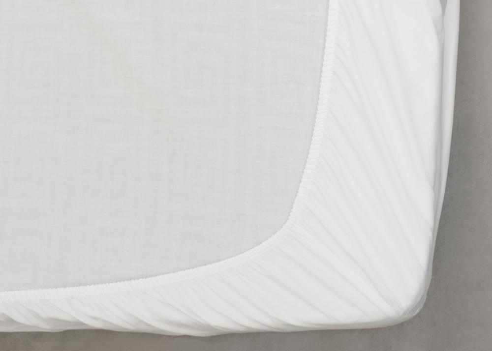 Cotton 200TC White Fitted Sheet