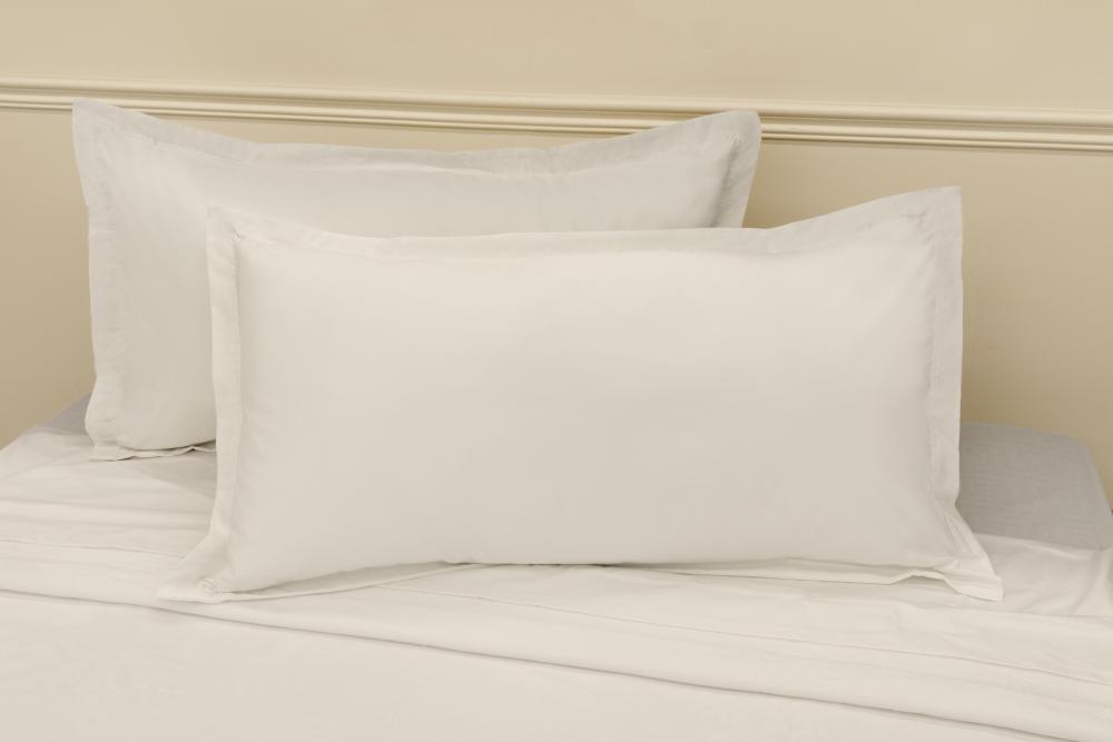 Egyptian Cotton 300TC White Oxford Pillowcase Pair