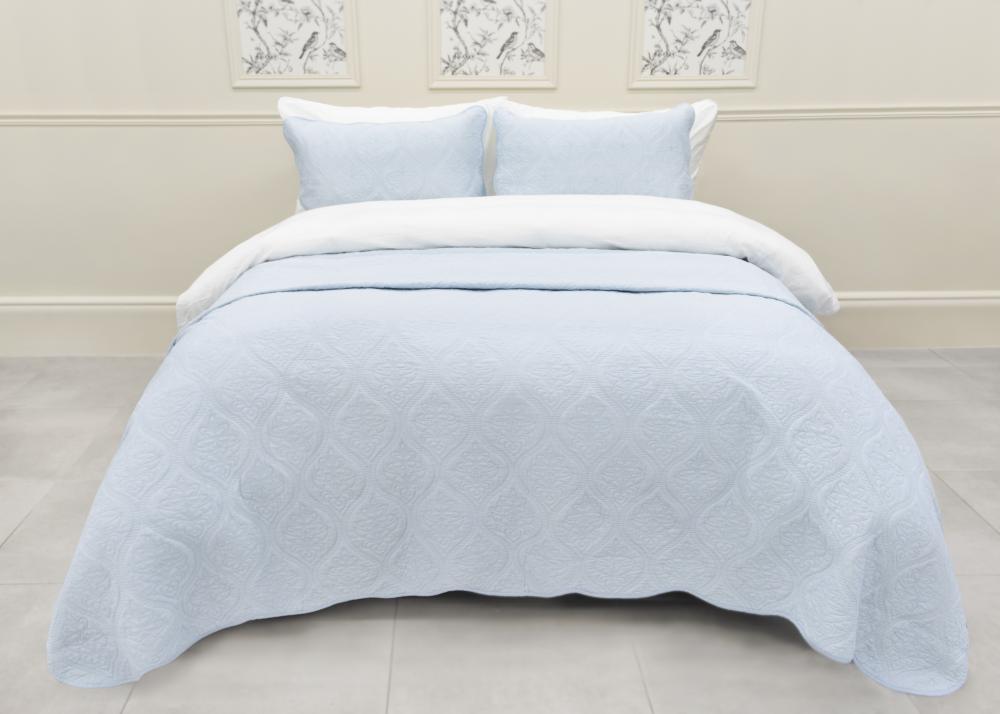 Lily Sky Blue Quilt Set