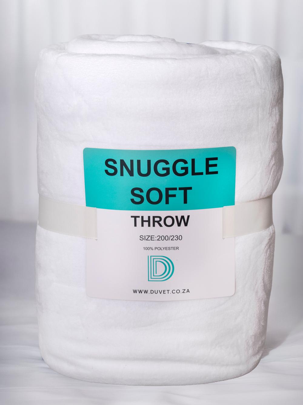 Snugglesoft White Throw