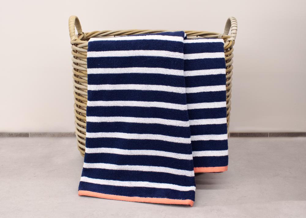 Stripe Navy Towel